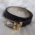 Michael Kors Accessories | Michael Kors Mk Signature Logo Reversible Belt Size Medium | Color: Black/Brown | Size: Medium