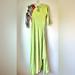 Anthropologie Dresses | Neeru Kumar Lime Green Graphic Panel Maxi Dress | Color: Black/Green | Size: M