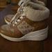 Michael Kors Shoes | Michael Kors Wedge | Color: Brown/White | Size: 1bb