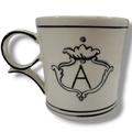 Anthropologie Dining | Anthropologie Mug Molly Hatch Mug Monogram "A" Initial Coffee Mug 16floz Mug Tea | Color: Black/White | Size: Os