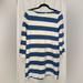 J. Crew Dresses | J.Crew Blue And White Striped 3/4 Sleeved Mini Dress With Zipper Detail Size S | Color: Blue/White | Size: S