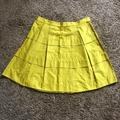 J. Crew Skirts | Never Worn J. Crew Yellow Cotton Pleated Skirt | Color: Yellow | Size: 8