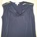 Michael Kors Tops | Michael Kors Navy Blue Cap Sleeve Top Sz Large | Color: Blue | Size: L