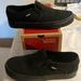 Vans Shoes | Gently Worn Ladies Vans Slip On Canvas Sneakers | Color: Black | Size: 6.5