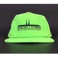 Vintage 1990S Churchill Downs | Horse Racing Complex Neon Green Baseball Cap Hat Adj. Mens Size Nylon
