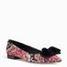 Kate Spade Shoes | Kate Spade New York Nwob Russet Brocade Paisley Velvet Bow Keana Flats | Color: Black/Pink | Size: 7