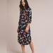 Anthropologie Dresses | Anthropologie Maeve Bird Print Martina Shirtdress; Knee Length- Women’s Size 8 | Color: Black/Purple | Size: 8