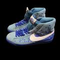 Nike Shoes | Nike Blazer High Sz 8.5 Men Scuba Blue White Basketball Shoes Pre-Owned | Color: Blue/White | Size: 8.5