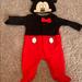 Disney Matching Sets | Mickey Mouse Outfit One Piece Plus Hat Disney Baby | Color: Black/Red | Size: 3mb