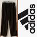 Adidas Pants | Adidas Men’s Xl Black Three Stripe Zip Up Sweatpants. | Color: Black/White | Size: Xl