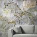 Anthropologie Wall Decor | Anthropologie Rites Of Spring Liza Wallpaper Mural | Color: Gold/White | Size: Os