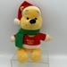Disney Toys | Disney Winnie The Pooh Christmas Plush Green Scarf & Christmas Hat 8" | Color: Green/Red | Size: 8"