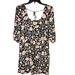 American Eagle Outfitters Dresses | American Eagle Floral Printed Puff 3/4 Sleeve Babydoll Dress Black Xs | Color: Black | Size: Xs