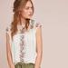 Anthropologie Tops | Brand New Anthropologie Ranna Gill Eloise Embroidered Blouse Size Xl | Color: Cream | Size: Xl