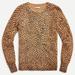 J. Crew Sweaters | J. Crew Cashmere Crewneck Sweater In Leopard Dot Animal Print | Color: Brown/Tan | Size: Xs