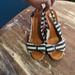 Kate Spade Shoes | Kate Spade Black And White Striped Espadrille Sandals Size 8.5 Slingbacks | Color: Black/White | Size: 8.5