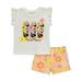 Disney Matching Sets | Disney- Infant Girls 2 Piece Clothing Set: Sleeveless Tank Top Shirt, Shorts 18m | Color: Orange/White | Size: 18mb
