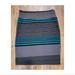 Lularoe Skirts | Lularoe Cassie Pencil Skirt In Bright Blue & Grey Stripe Print Size Xl | Color: Blue/Gray | Size: Xl