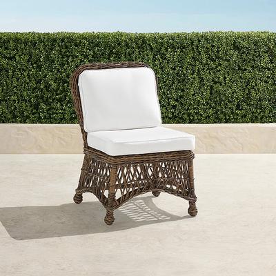 Set of 2 Hampton Dining Side Chairs in Driftwood Wicker - Quick Dry, Cobalt - Frontgate