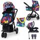 Cosatto Giggle 2 pram and Pushchair in Kaleidoscope with Car seat Isofix Base Bag Footmuff and Raincover