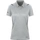 JAKO Damen Poloshirt Challenge, Kurzarm, hellgrau meliert/Anthra Light, 40