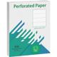 LINGLONG Premium Perforated Paper 8.5 x 11" Half Sheet 5.5" Cardstock 21lb 500 Sheets US Letter paper for Statements, Invoices (4 Part Perf White (8.5 X 2-3/4"), 500 Sheets)