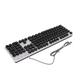 Mechanical Gaming Keyboard, 104 Keys Wired RBG Computer Keyboard, Retro Style USB Wired Ergonomic PC Keyboard (Black)