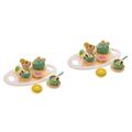 TOYANDONA 2 Sets Simulation Tea Set Toys Children's Toys Toy Toys for Toys Nootropic Toys Girl Toys Tea Toy Playset Wood Afternoon Tea Puzzle