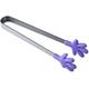 Cooking Stainless Steel Mini Food Serving Tong Silicone Head Shape Ice Cube Sugar Tong Kitchen Cooking Tools Pliers (Color : Purple)