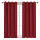 APEX FURNISHINGS Blackout Curtains For Living Room Décor, Insulated Thermal Curtains For Bedroom, Door Curtain, Eyelet Curtains 2 Panels With Tiebacks, Red Curtains (46x72) Inches