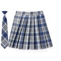 GerRit Skirt Multicolor Jk Plaid Large Size Campus Pleated Skirt Casual High Waist Skirt-color 4-5xl