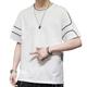 YIMAILD Men's short sleeves Men's Trendy Street T-shirt Casual Athletic Loose Tee Short Sleeve Hem Slit Solid Top Workout Wicking T-shirt-dt171 White-4xl