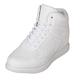 CALTO Men's Invisible Height Increasing Elevator Shoes - White Leather Lace-up High-top Fashion Sneakers - 3.8 Inches Taller - H71904 - Size 6.5 UK