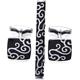 Tie clips for men, Cufflinks black flower gift tie pin men black tie clip cufflinks products (Color : C) (Color : C)