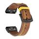 OTGKF 26/22mm Leather strap for Garmin Fenix 6 Pro 5 Plus 6X 5X 3 HR wristband Quick install Leather Wristband Accessories Bracelet (Color : Dark brown, Size : For Fenix 3 HR)