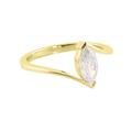 Womens Engagement Ring, 14K Rings Gold Size P 1/2 White Marquise Moissanite for Anniversary Wedding Rings Ladies Men's Engagement Ring