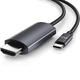 CSL - USB C zu HDMI Kabel 4k 60Hz - 3m - HDTV 4K Kabel – USB Typ C zu HDMI 2.0 - kompatibel mit MacBook Pro 2020 2019 2018 2017, MacBook Air, iPad Pro, Surface Book 2, Galaxy S10 UVM - schwarz