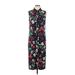 Tommy Hilfiger Casual Dress - Midi High Neck Sleeveless: Black Print Dresses - Women's Size 10