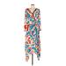 Peter Pilotto Casual Dress - Wrap: Blue Baroque Print Dresses - Women's Size 10