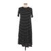 Reb & J. Casual Dress - Midi: Black Stripes Dresses - Women's Size Medium