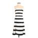 BCBGMAXAZRIA Cocktail Dress - Midi: White Stripes Dresses - Women's Size 2