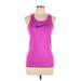 Nike Active T-Shirt: Purple Solid Activewear - Women's Size Large