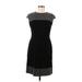 Lauren by Ralph Lauren Casual Dress - Sheath Crew Neck Short sleeves: Black Print Dresses - Women's Size 12
