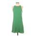 Lost April Casual Dress - DropWaist: Green Solid Dresses - Women's Size Small