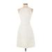 Derek Lam 10 Crosby Cocktail Dress - A-Line High Neck Sleeveless: Silver Solid Dresses - Women's Size 2