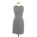 Ivy & Blu Casual Dress - Bodycon: Black Grid Dresses - Women's Size 6