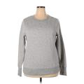 Tek Gear Sweatshirt: Gray Marled Tops - Women's Size 2X-Large