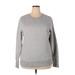 Tek Gear Sweatshirt: Gray Marled Tops - Women's Size 2X-Large