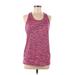 Tek Gear Active Tank Top: Pink Color Block Activewear - Women's Size Medium