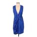 Moda International Casual Dress - Wrap: Blue Dresses - Women's Size 4